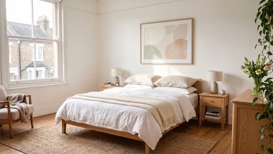 Harmony ottoman bed in a styled bedroom
